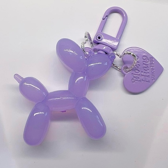 Lavender ballon dog purse charm keychain for your bag purse satchel with… - Picture 1 of 2
